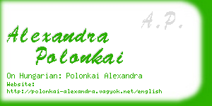 alexandra polonkai business card